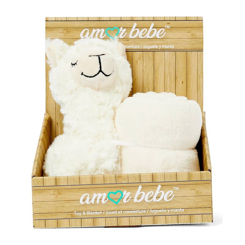 Boys and Girls Plush Gray Wolf With Blanket