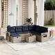 Option Gray and navy blue 3middle+3corner+footrest+table