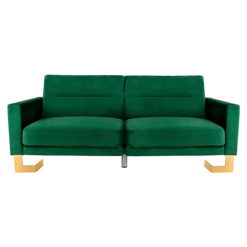 SAFAVIEH Spring Two-In-One Modern Foldable Beige Loveseat Sofa Bed