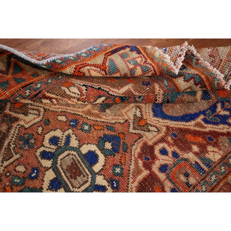 Garden Design Bakhtiari Persian Vintage Area Rug Handmade Wool Carpet - 4'2" x 6'5"