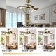 preview thumbnail 9 of 10, 36" Retractable Blade Ceiling Fan Light with Remote Control - Brass - 36 inches