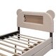 preview thumbnail 9 of 7, Full Size Upholstered Storage Platform Bed with Cartoon Ears Headboard