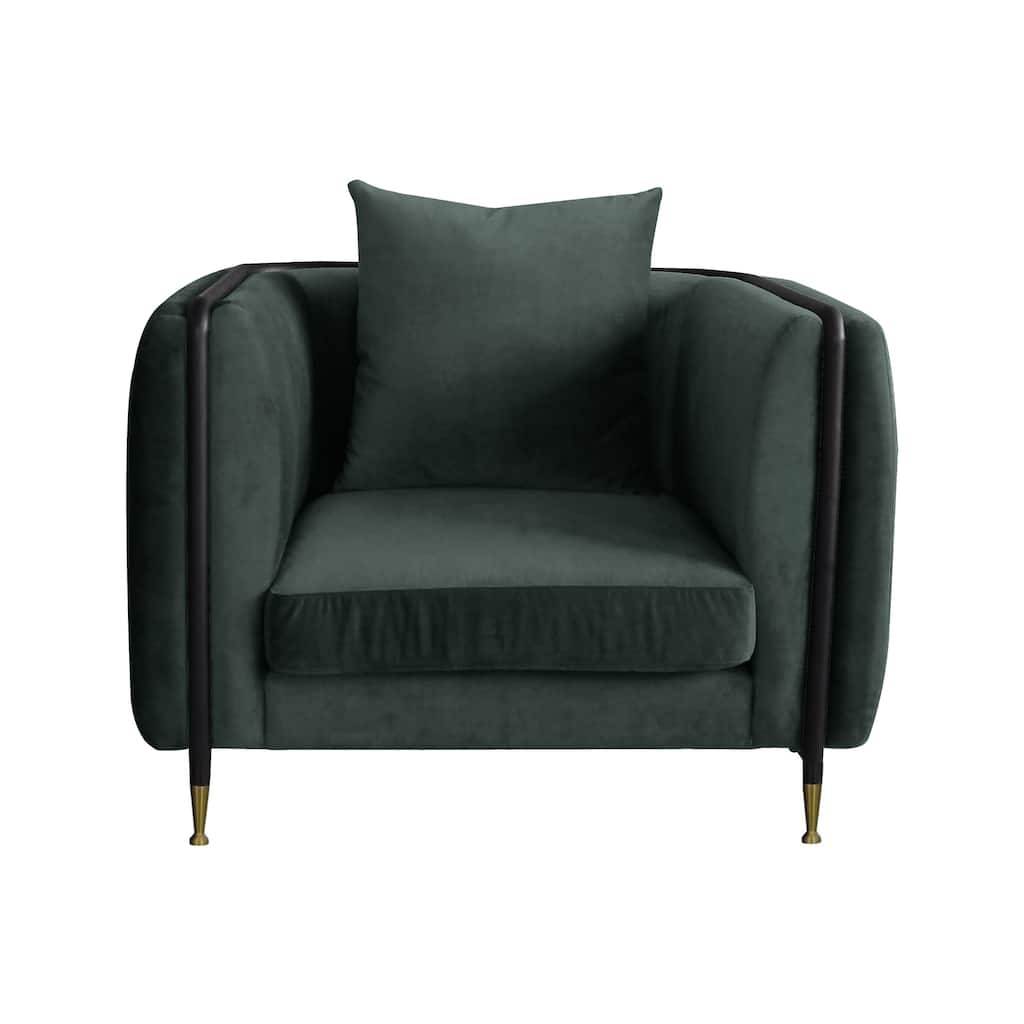 Divani Casa Oswego Modern Dark Green Jade Accent Chair