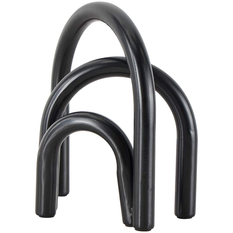 Gold or Black Metal Overlapping Arch Geometric Sculpture