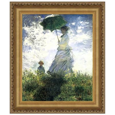 Design Toscano Woman with a Parasol, 1875: Canvas Replica Painting: Medium