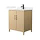 Option White Oak, Black Trim, Carrara Cultured Marble Top