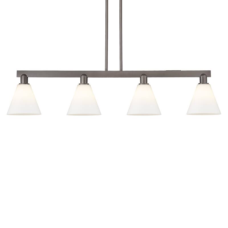 Innovations Lighting 716-4I-11-51 Berkshire Glass Linear Berkshire - Oil Rubbed Bronze / Matte White