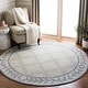 preview thumbnail 6 of 50, SAFAVIEH Handmade Easy Care Risa Oriental Trellis Rug 6' Round - Ivory/Light Blue - Round