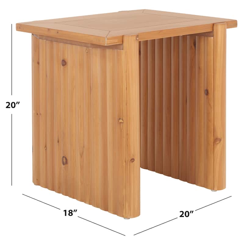 SAFAVIEH Izora Accent Table - 20" L x 18" D x 20" H - 20Wx18Dx20H - Natural
