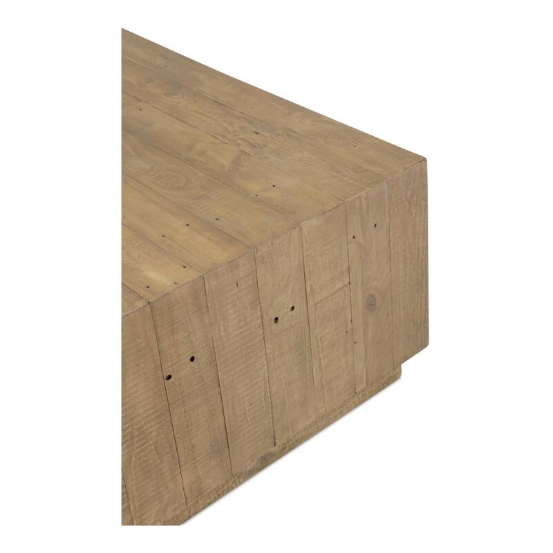 NADAAL STUDIOS Niall, Square Wooden Coffee Table, Brown - 31.5 X 31.5 X 16