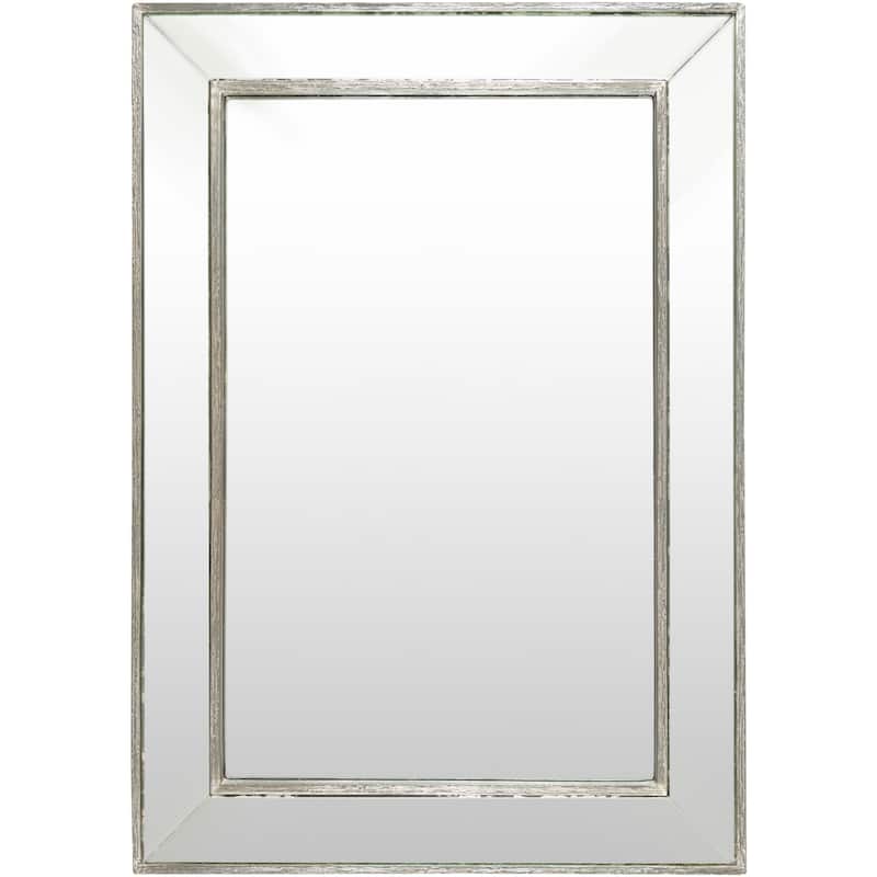 Wilkes Silver Large Rectangular Wall Mirror - 28" x 40"