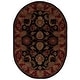 preview thumbnail 73 of 81, SAFAVIEH Handmade Classic Treva Traditional Oriental Wool Rug 4'6" x 6'6" Oval - Black/Burgundy - Oval