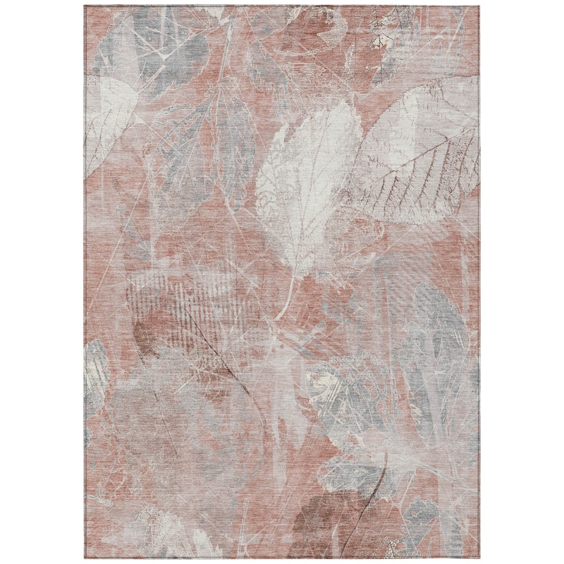 HomeRoots Floral Transitional Rectangle Outdoor Rug