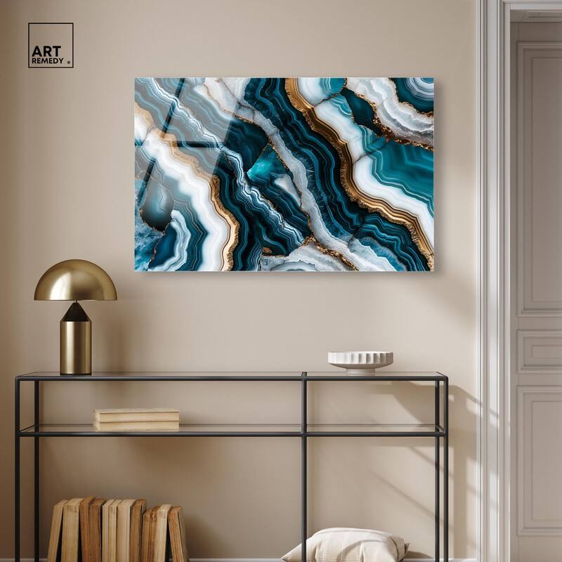 Teal Tides Treasure I Acrylic by Art Remedy, Ready to Hang