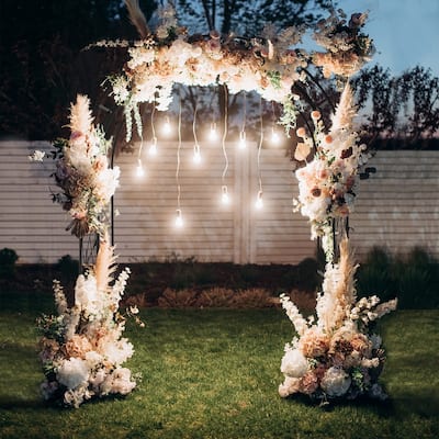 Steel Garden Arch Arbor Wedding Arch Backdrop Stand for Ceremony Party