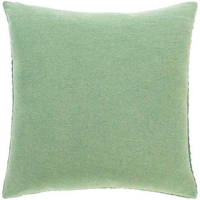Whitley Faded Waffle Weave Cotton Throw Pillow