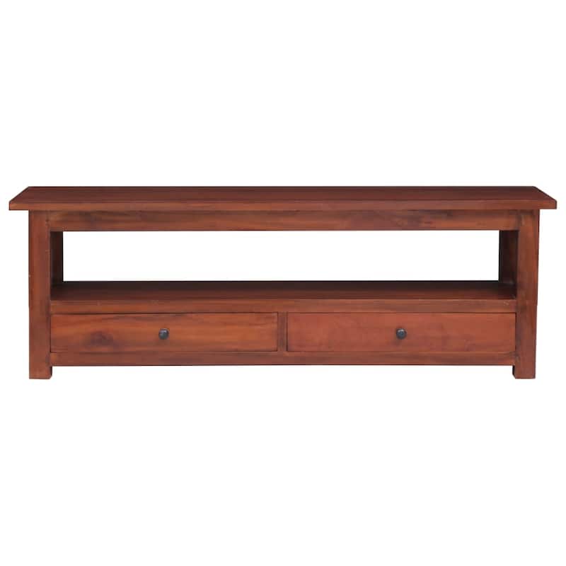 vidaXL TV Cabinet Brown Mahogany wood Medium TV Cabinet Rectangular - 13.8 x 23.6 x 14.6 in