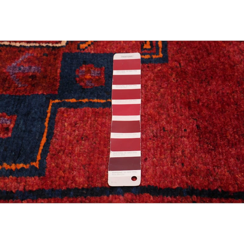 ECARPETGALLERY Hand-knotted Melis Vintage Red Wool Rug - 4'2 x 10'10