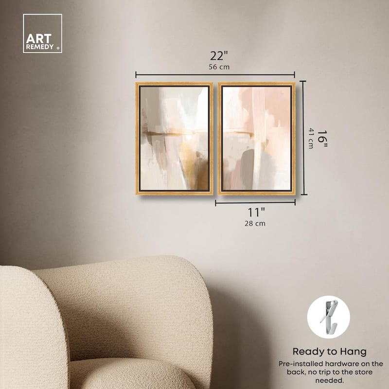 Meditative Hues I Canvas Set of 2 by Art Remedy