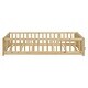 preview thumbnail 22 of 31, Twin Size Pine Wood Floor Platform Bed with Built-in Book Storage Rack, Door