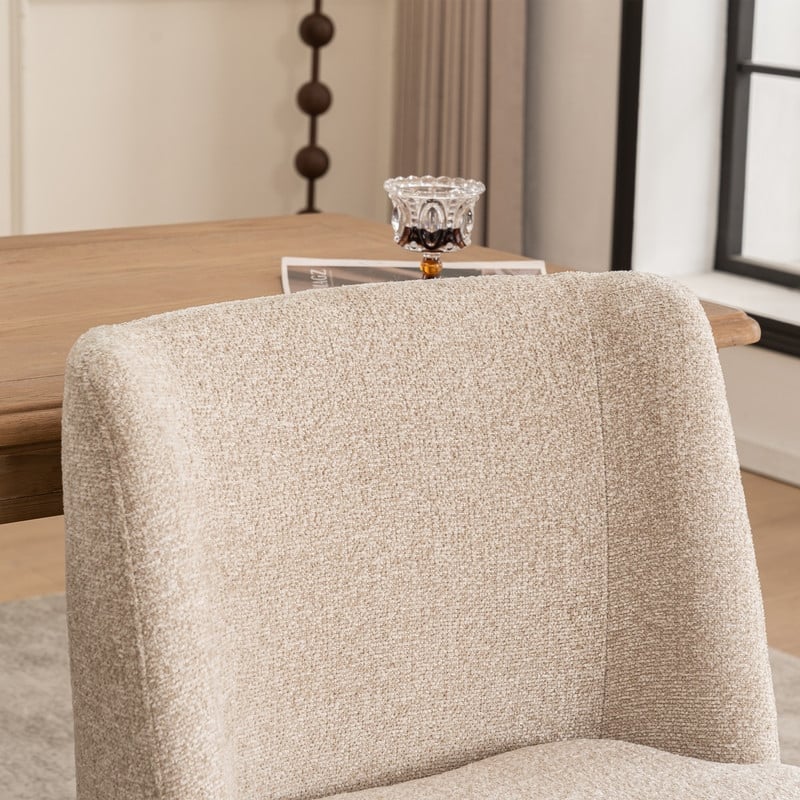 Modern Upholstered Accent Chair with Back for Dining Room, Living Room, Bedroom