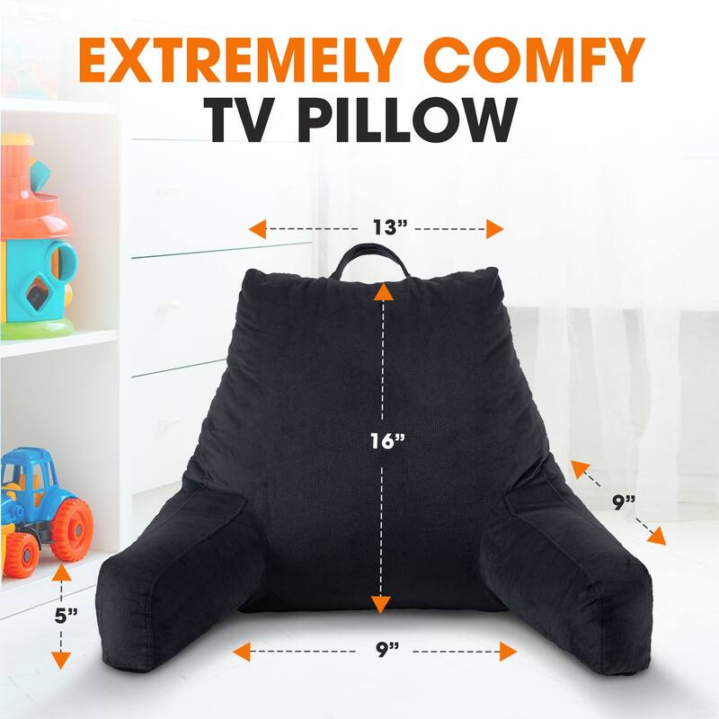 Cheer Collection Kids Size Reading and Backrest Pillow with Armrest