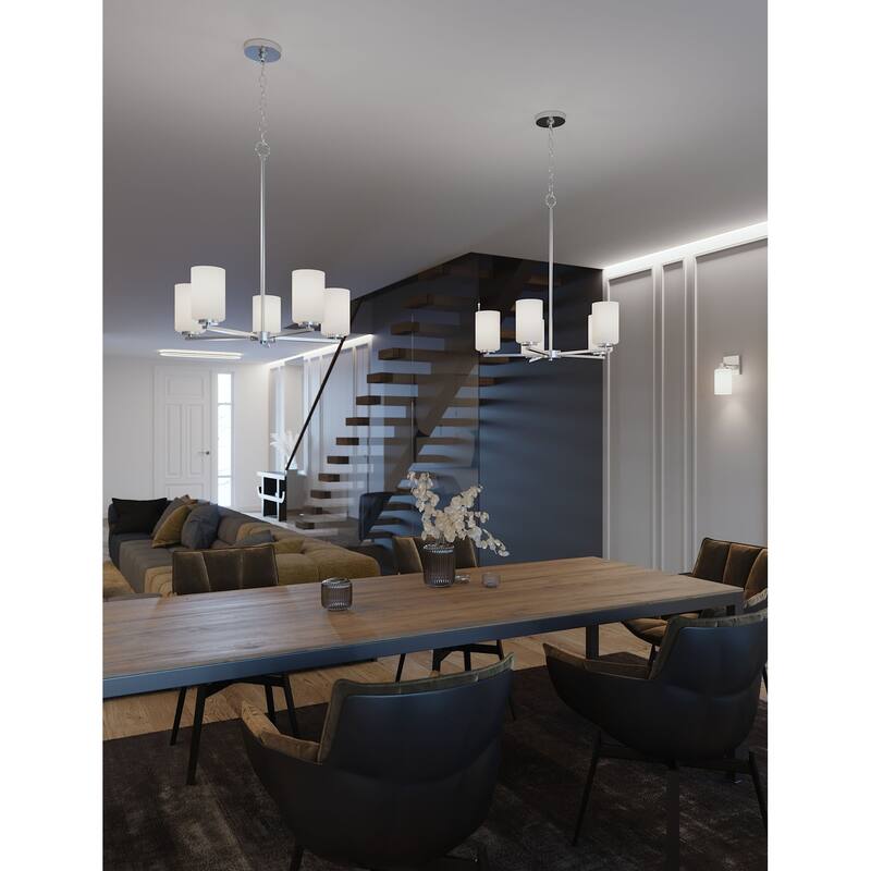 AFX LEOP24MB Leo 5 Light 24" Wide Pillar Candle Pendant