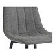 preview thumbnail 8 of 7, NADAAL STUDIOS Florian Counter Stool, Performance Upholstery and Steel Legs, Dark Grey - Set of 2
