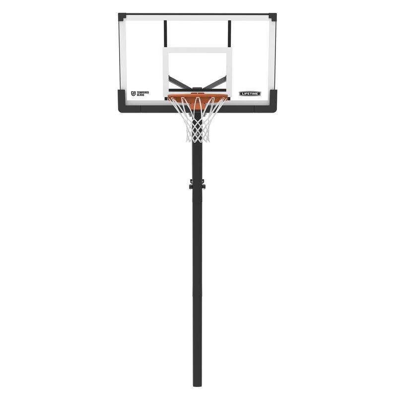 Lifetime Adjustable In-Ground Basketball Hoop, 54-Inch Tempered Glass