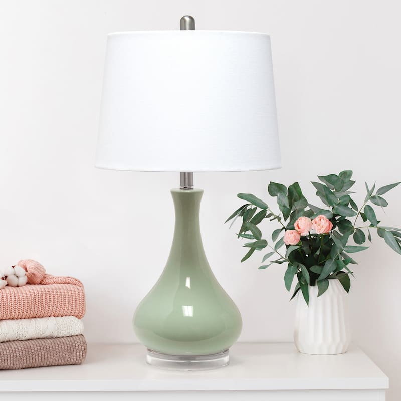 Lalia Home Droplet Table Lamp with Fabric Shade