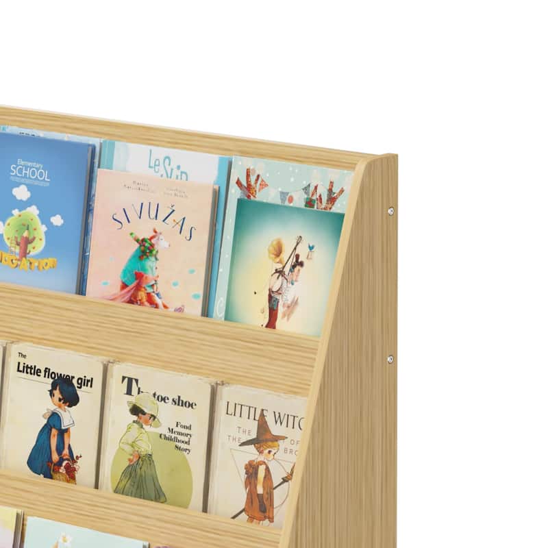 4-Tier Kids Bookshelf, Toddler Book Display Shelves, Helps Keep Bedrooms, Playrooms, and Classrooms Organized