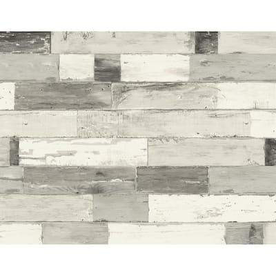 Seabrook Designs Reclaimed Faux Planks Unpasted Wallpaper