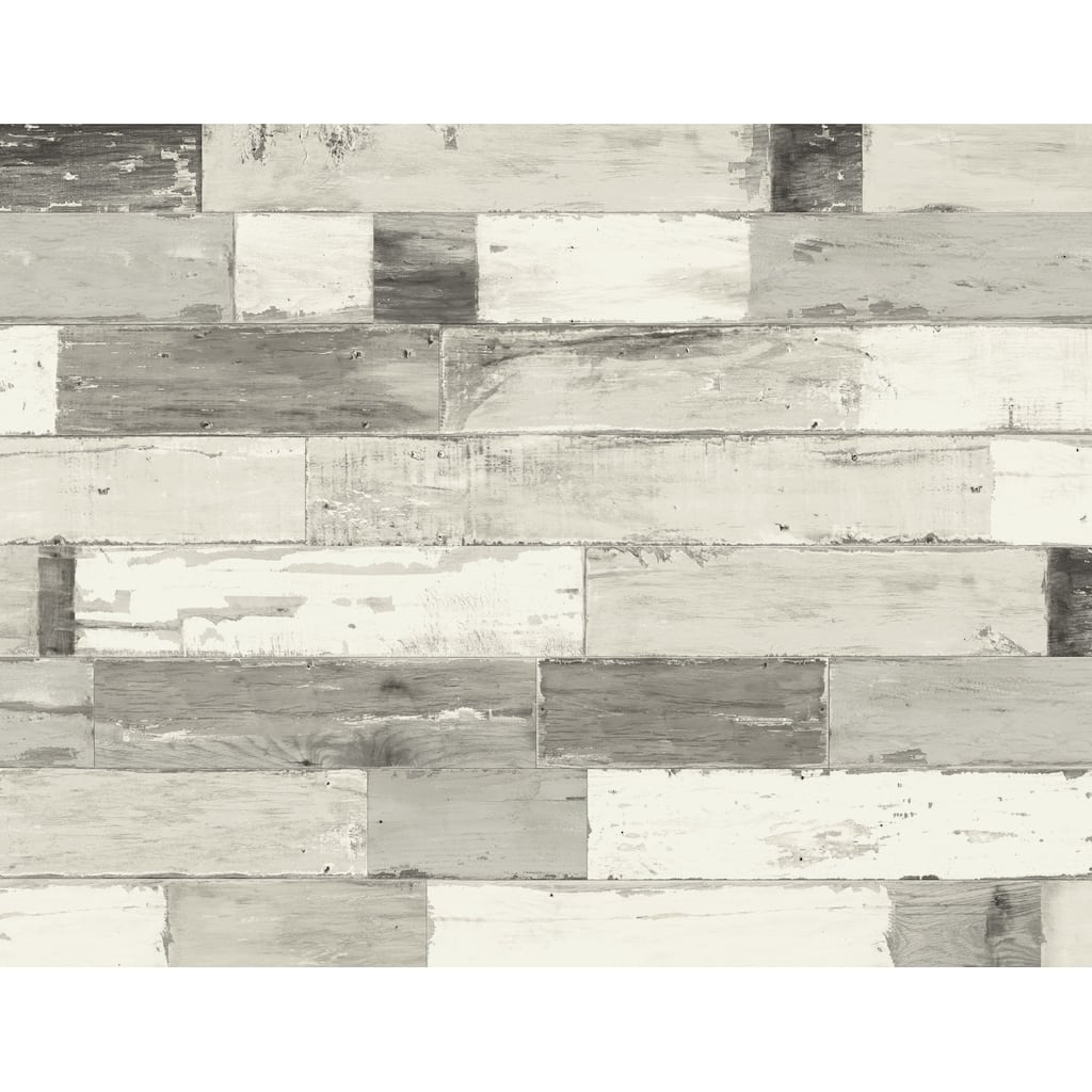 Seabrook Designs Reclaimed Faux Planks Unpasted Wallpaper