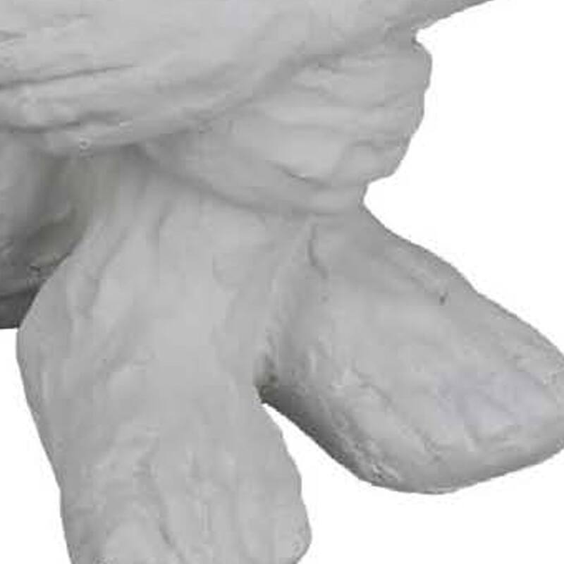 Roy Abstract Contemplative Man Figurine, White Resin Art 15 Inch