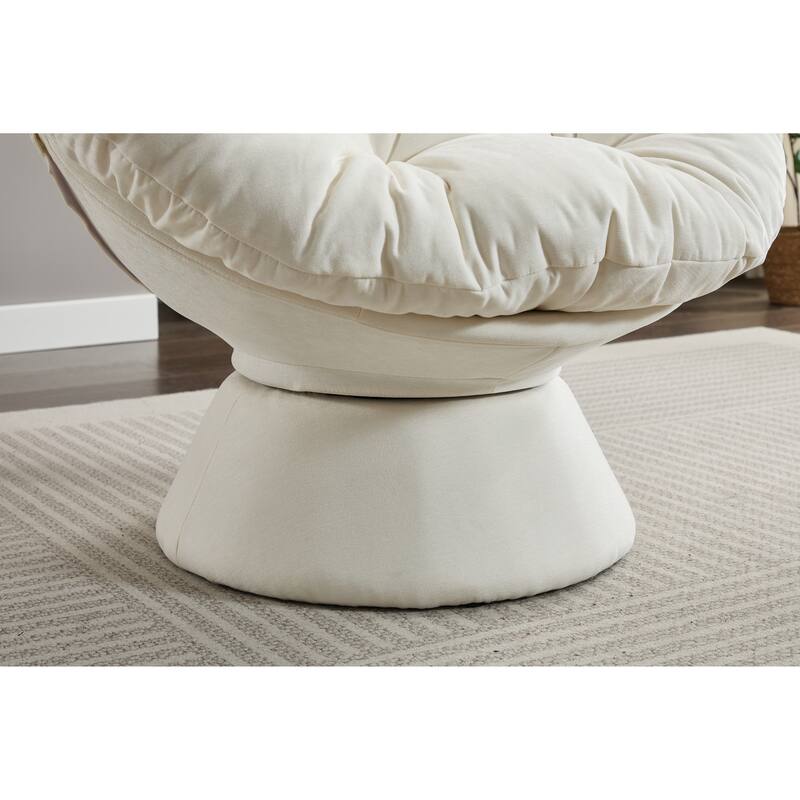 Oversized Swivel Accent Chair, 360-Degree Swivel Barrel Chair, Papasan Chair for Living Room and Bedroom Comfort