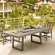 preview thumbnail 36 of 92, Versatile Outdoor Dining Sets w Swivel/Folding Chairs & Steel Slat Table and HDPE Dining Table Set for Gardens, Patios
