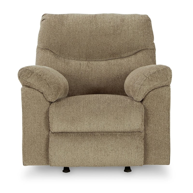 Tul Rocker Recliner Chair, Poly Fiber Foam Fill, Briar Brown Polyester