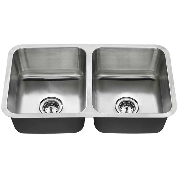 American Standard 18DB.9321800T American Standard 32" Double Basin Stainless Steel Kitchen Sink for Undermount Installations -
