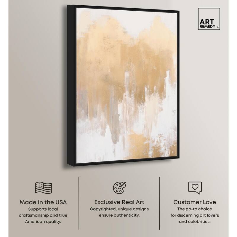 Soft Grey Glam Gold II Canvas by Art Remedy