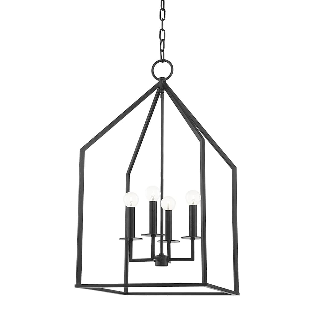 Lena 4 Light Large Pendant - Aged Iron