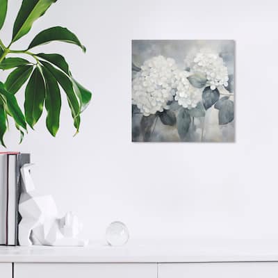 Wynwood Studio Canvas Floral and Botanical Blame it on the Rain Flowers White and Traditional Wall Art Canvas Print