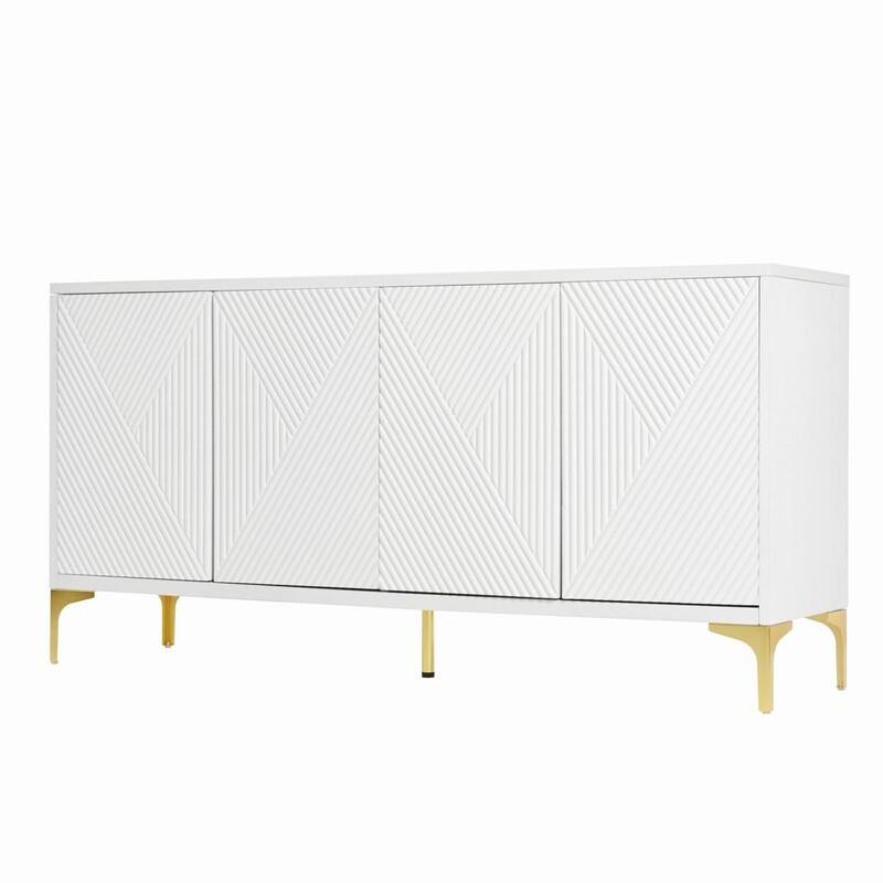 59.84" Wood Buffet Cabinet with Storage Modern Sideboard for Organized Living Spaces