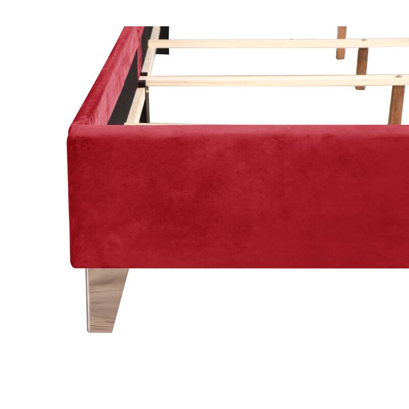 Julie Tufted Upholstered Low Profile King Panel Bed