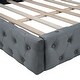 preview thumbnail 13 of 22, Queen Velvet Bed with Durable Frame and Easy Assembly