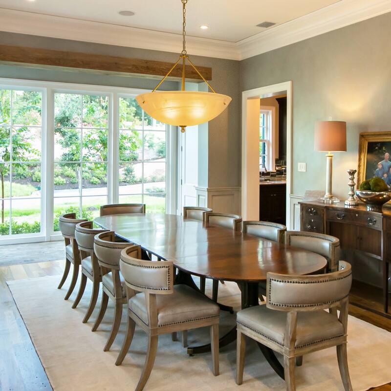 4-Light Glass Chandelier Pendant Light for Kitchen Island - Brass