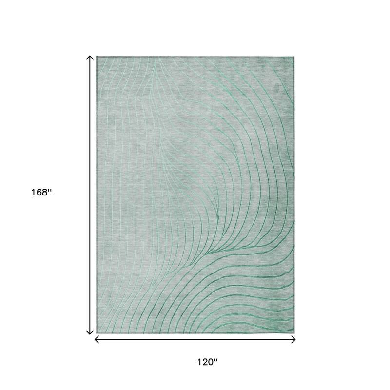 HomeRoots Abstract Transitional Rectangle Outdoor Rug