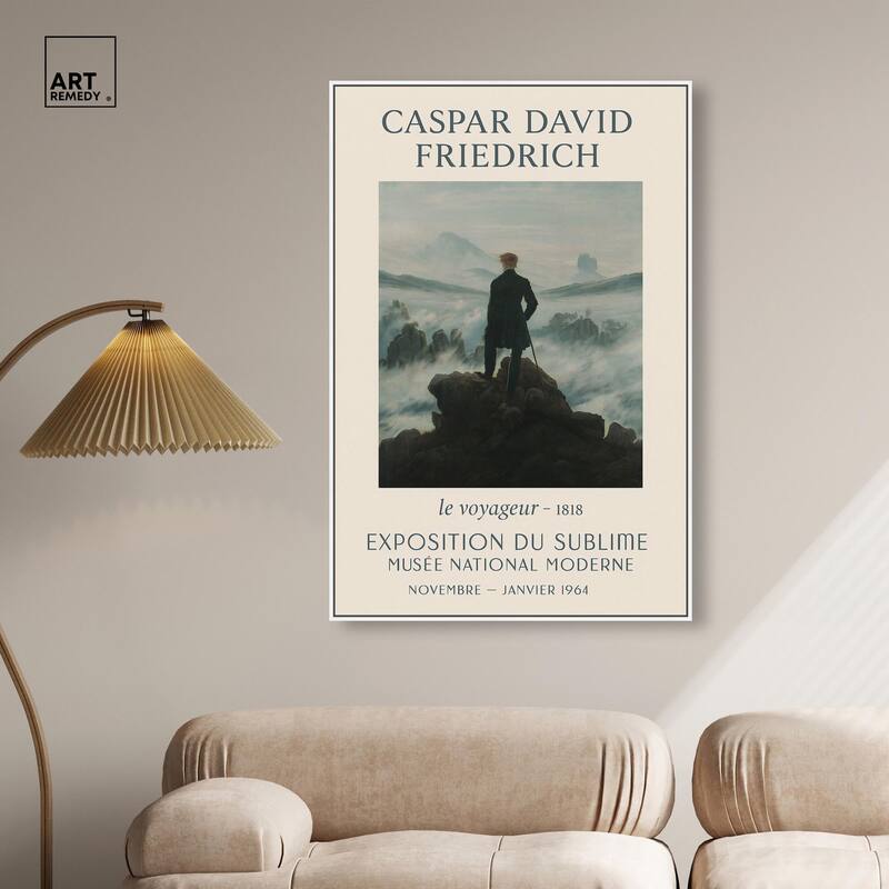 Wanderer Above the Sea of Fog Canvas by Art Remedy
