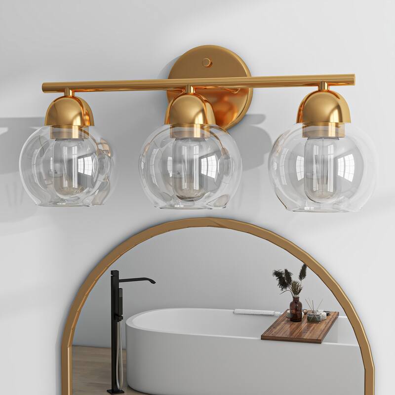 3-Light Bathroom Light Fixtures Over Mirror