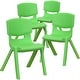 preview thumbnail 18 of 47, 4 Pack Plastic Stack School Chair with 12" Seat Height - Kids Chair