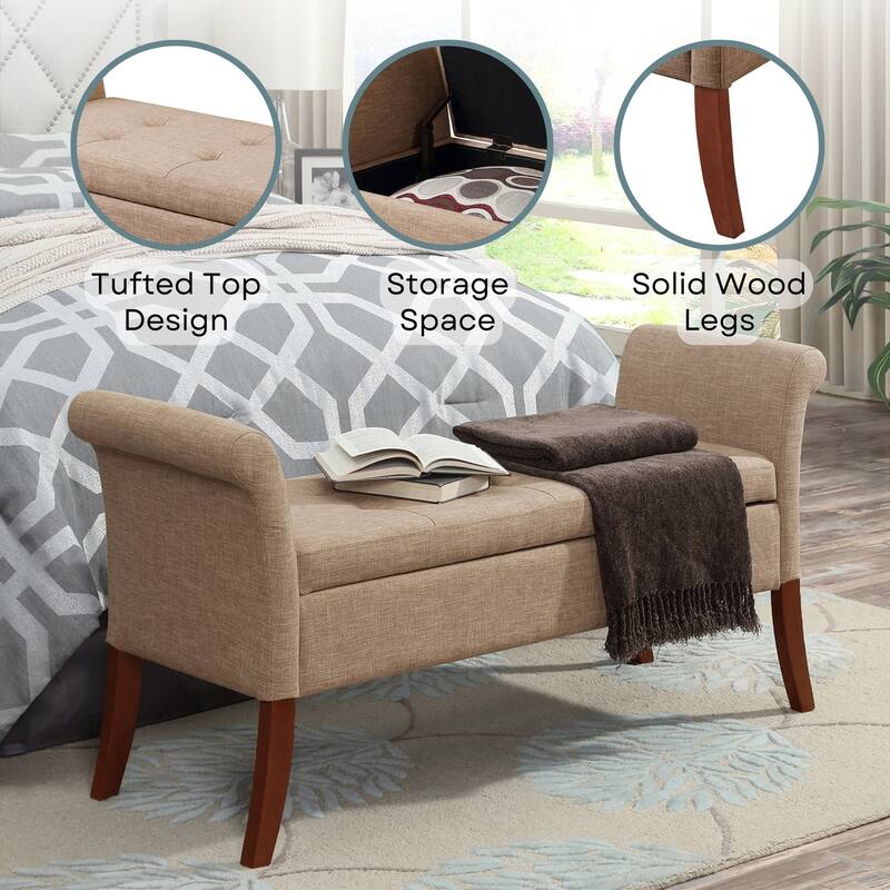 Convenience Concepts Designs4Comfort Garbo Entryway Storage Bench